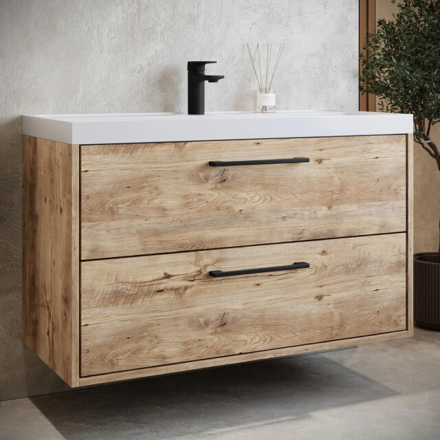 Badplaats Badkamermeubel florence 01 80 x 40 cm – kastanje – hangend 3629180 large