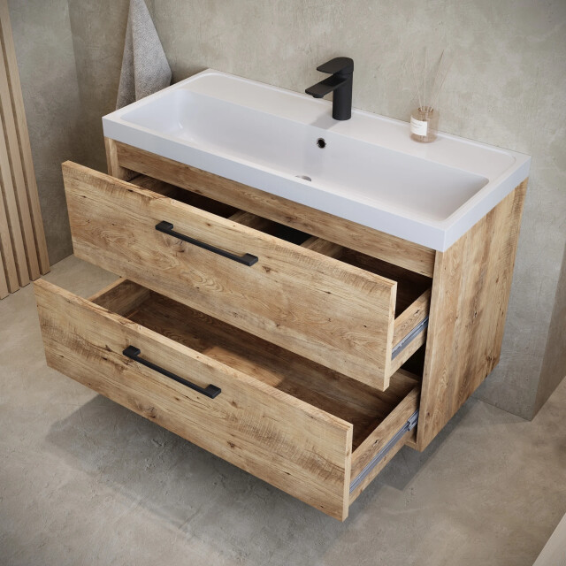 Badplaats Badkamermeubel florence 01 80 x 40 cm – kastanje – hangend 3629180 large
