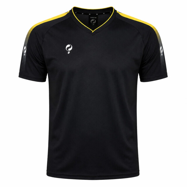 Q1905 Trainingsshirt maher zwart / geel / wit QT2208-203-XXL large