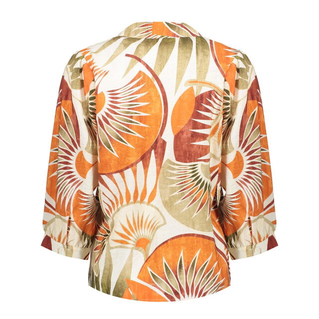 Geisha 63483 250 blouse dark orange green camel 63483 250 large