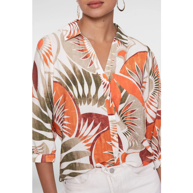 Geisha 63483 250 blouse dark orange green camel 63483 250 large