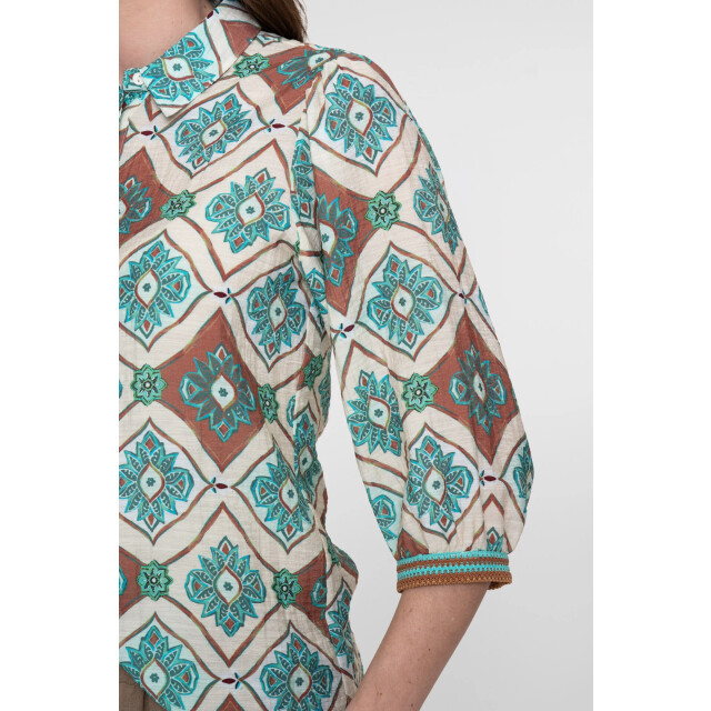 Geisha 63453 602 blouse aqua camel aqua camel 63453 602 large