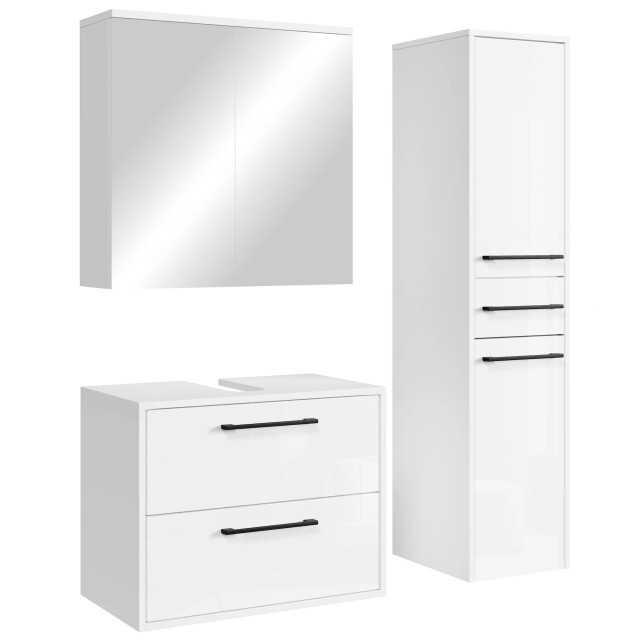 Badplaats Wastafelkast set florence 60 x 35 cm – hoogglans – badmeubel met 3594058 large