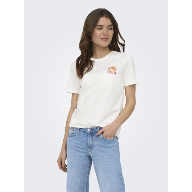Only Onlfine ss reg tee cs jrs off-white 4339.02.0269 large