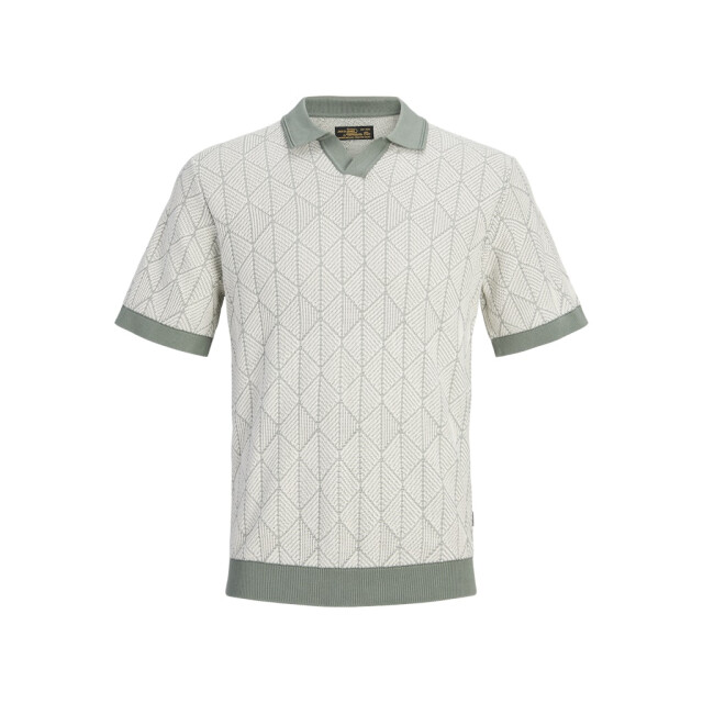 Jack & Jones Jprblublake structure knit split neck ss dessin 5369.29.0017 large