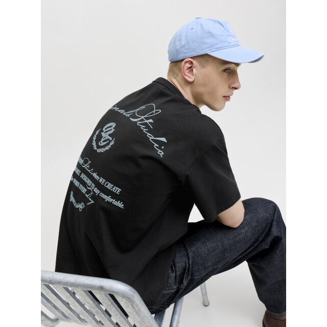 Jack & Jones Jorsanremo typo tee ss crew neck ln - 5339.80.0037 large