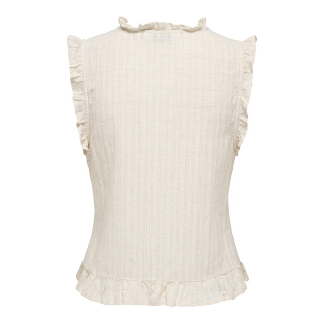 Only Onlellys sl frill emb top wvn beige 4381.05.0033 large