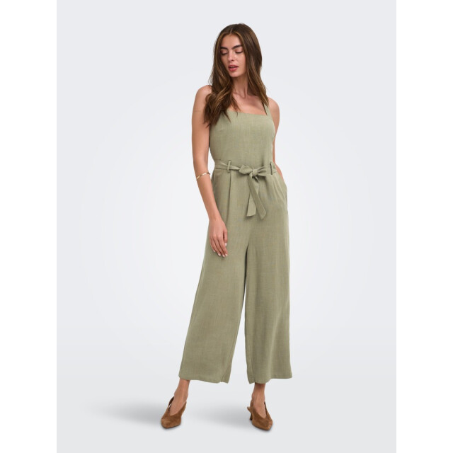 Only Onlsiesta linen bl belt jumpsuit pnt army 4199.26.0003 large