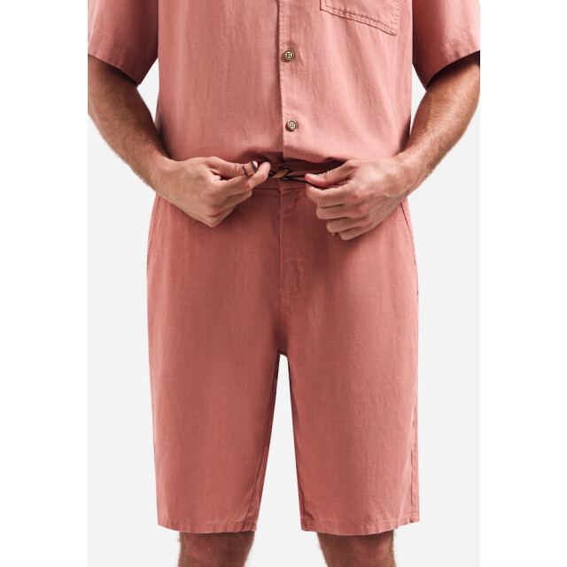 No Excess Short chino with linen, garment dyed oud 5159.63.0001 large