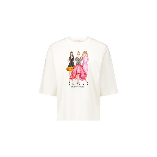 Studio Anneloes Fiore anniversary round neck t-shirt off-white 4339.02.0268 large