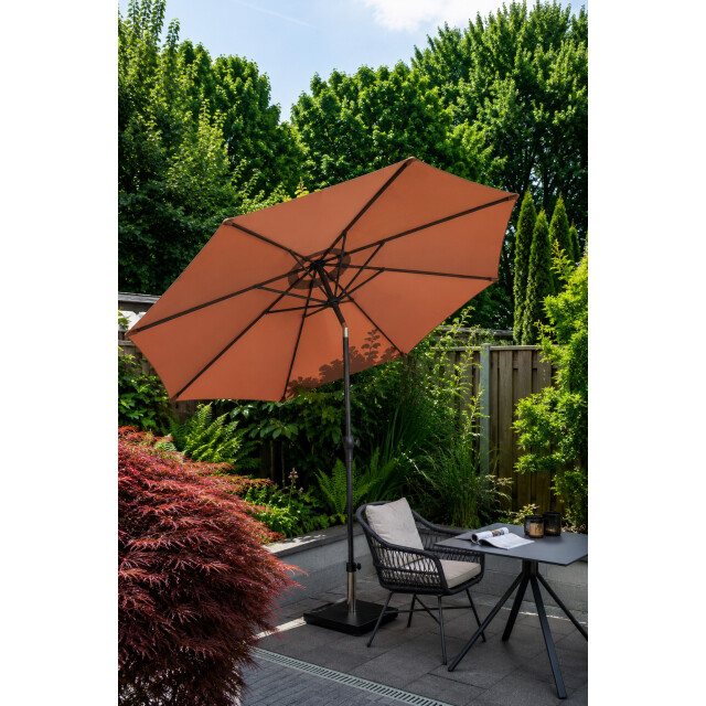 Garden Impressions Lotus parasolset Ø300 cm koper met voet en hoes 3626945 large