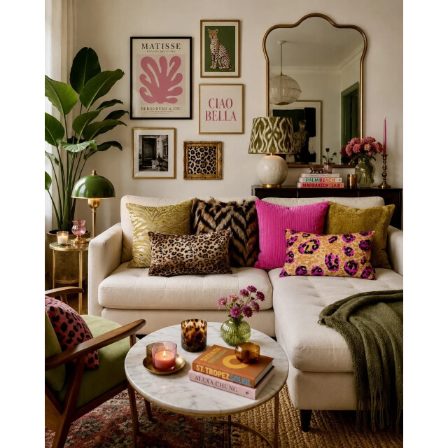Gek op kussens! Ochre leopard | 30 x 50 cm | kussenhoes | katoen/polyester 3551911 large