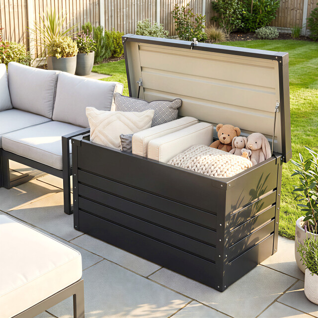 Westmann 4goodz kussenbox metaal 350l opbergbox tuin waterdicht en afsluitbaar - 3638244 large