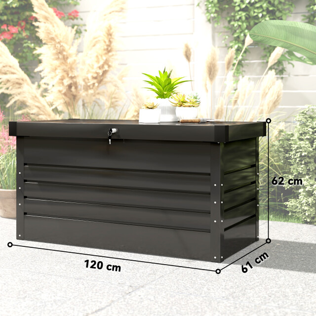 Westmann 4goodz kussenbox metaal 350l opbergbox tuin waterdicht en afsluitbaar - 3638244 large