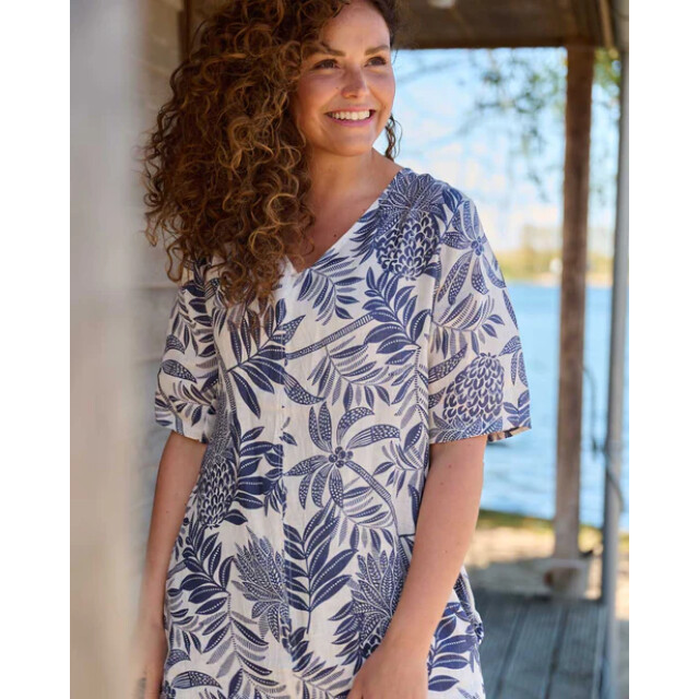 FOS Amsterdam -jurk linde pineapple-navy-1956 1956 large