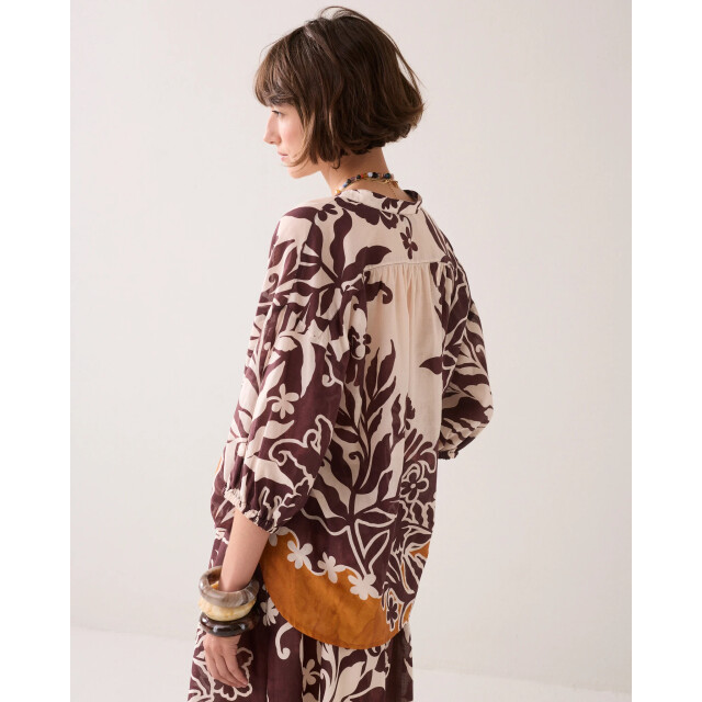 Summum 2s3505-12453 120 blouse border print double multicolour 2s3505-12453 120 large