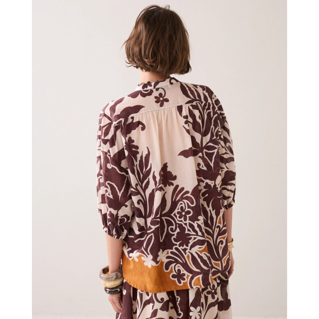 Summum 2s3505-12453 120 blouse border print double multicolour 2s3505-12453 120 large