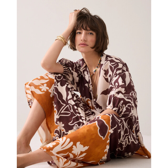 Summum 2s3505-12453 120 blouse border print double multicolour 2s3505-12453 120 large