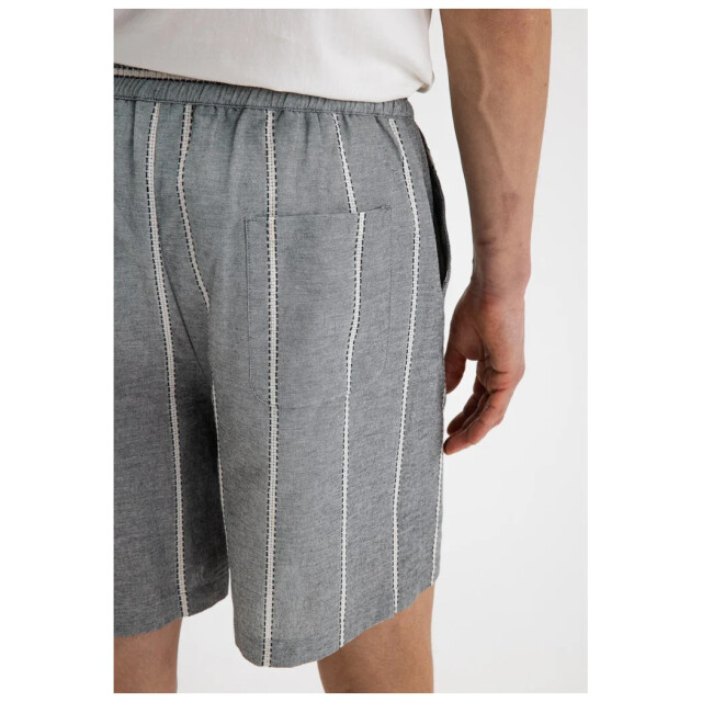 Butcher of Blue Quinn linen short alaska blue M2611046-890 large