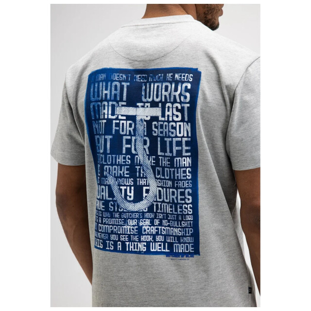 Butcher of Blue Manifest loose tee grey melange M2614037-133 large