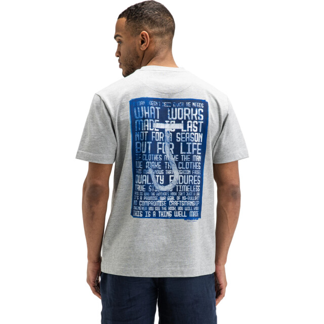 Butcher of Blue Manifest loose tee grey melange M2614037-133 large
