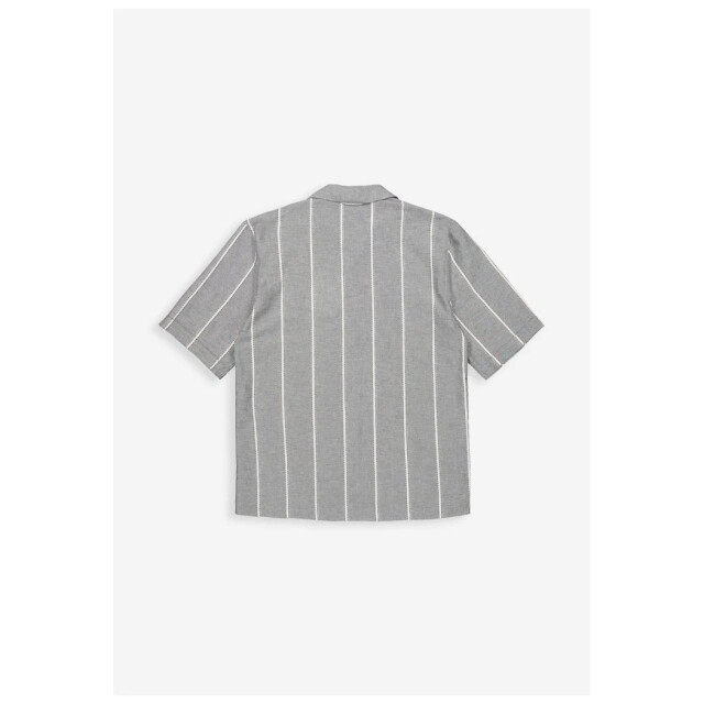 Butcher of Blue Quinn linen stripe shirt alaska blue M2614060-890 large