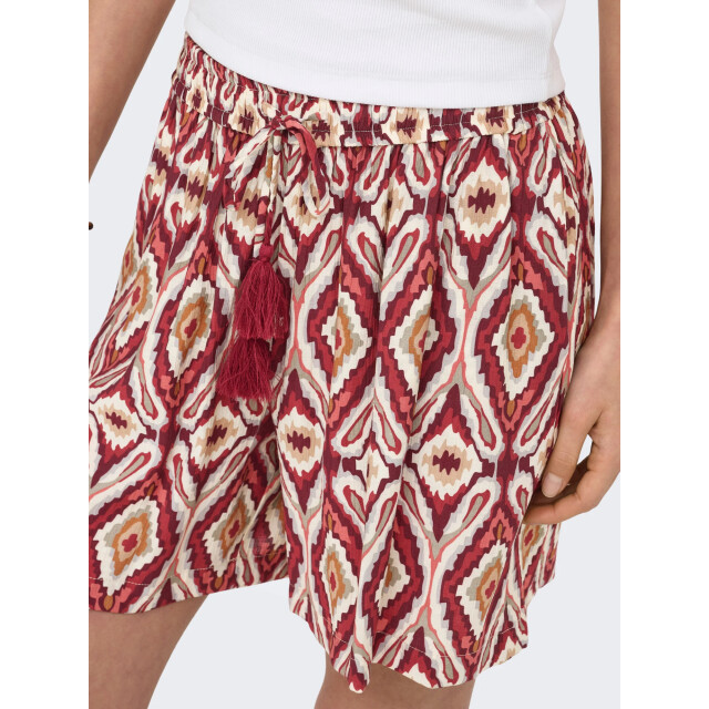Only Onlmikasi string detail shorts wvn brick red/abstr 15374954-234335001 large