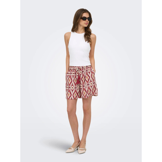 Only Onlmikasi string detail shorts wvn brick red/abstr 15374954-234335001 large