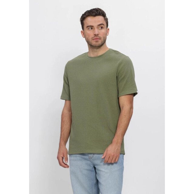 Anerkjendt 901754 akkikki s/s waffle tee loden green 901754 large