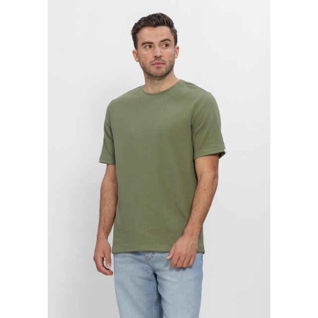 Anerkjendt 901754 akkikki s/s waffle tee loden green 901754 large