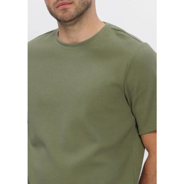 Anerkjendt 901754 akkikki s/s waffle tee loden green 901754 large