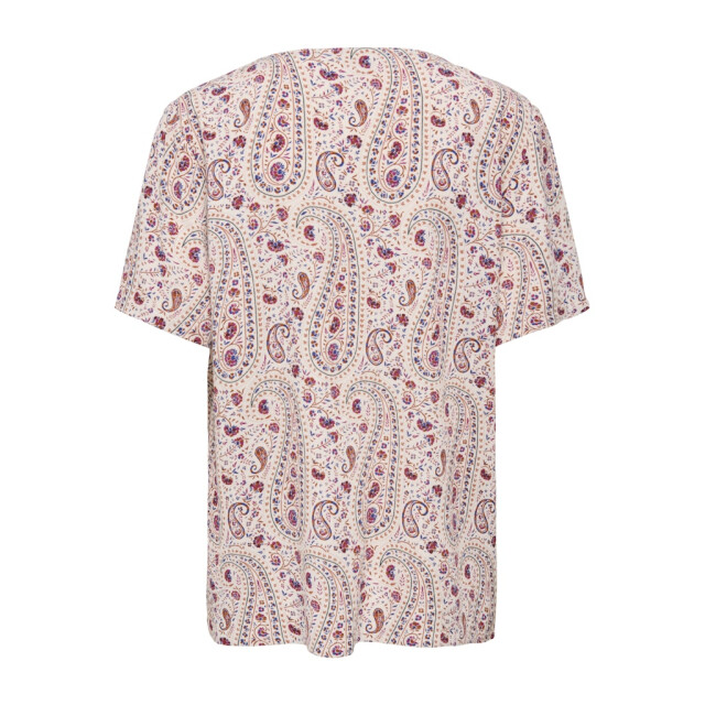 Jacqueline de Yong Jdygaby life ss v-neck top wvn ecru dessin 4382.08.0036 large