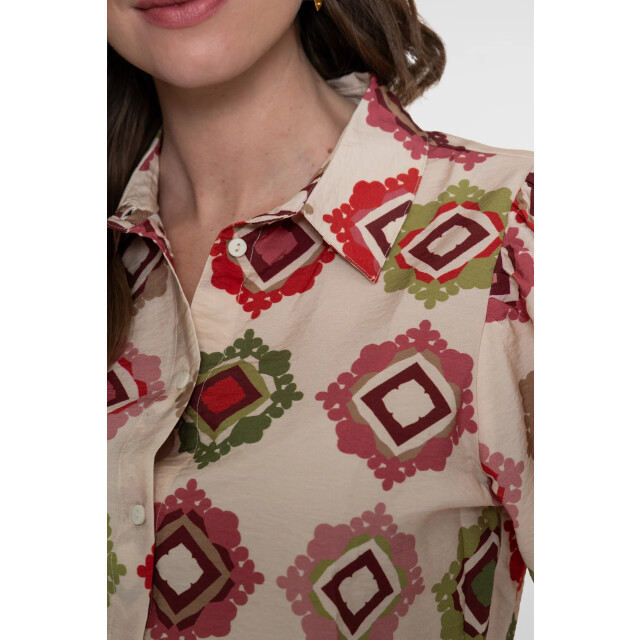 Geisha 63480-20 718 blouse ecru/raspberry/green 63480-20 718 large