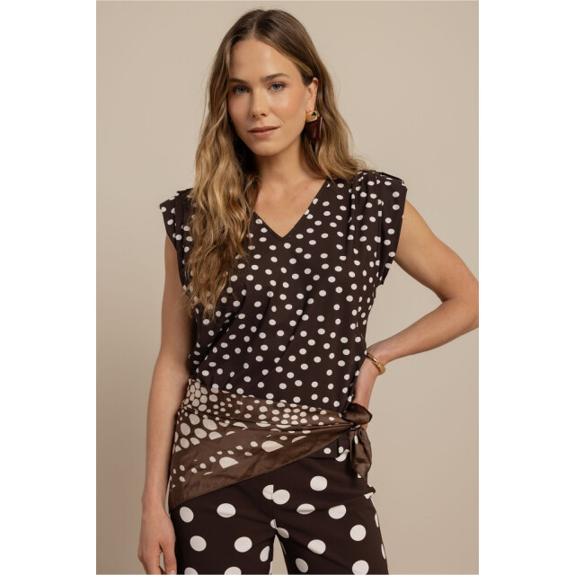 Studio Anneloes Leone dot vneck top dessin 4382.79.0101 large
