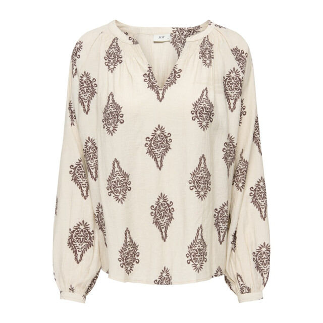 Jacqueline de Yong Jdyholly ls smock top wvn ecru dessin 4389.08.0003 large