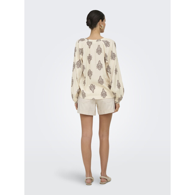 Jacqueline de Yong Jdyholly ls smock top wvn ecru dessin 4389.08.0003 large