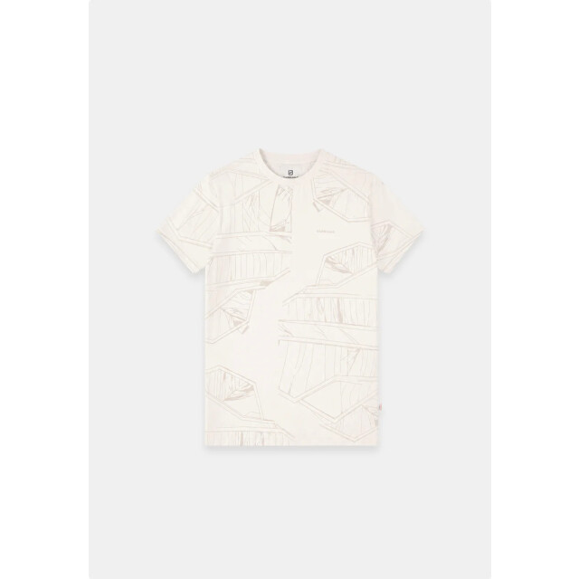 Gabbiano T-shirt korte mouw met allover print ecru dessin 5339.08.0036 large