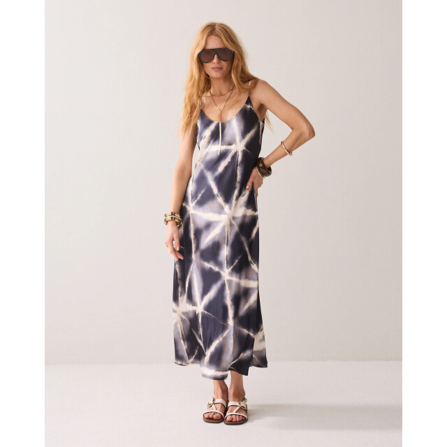Summum 5s1659-12459 413 dress tie dye viscose blue noir 5s1659-12459 413 large
