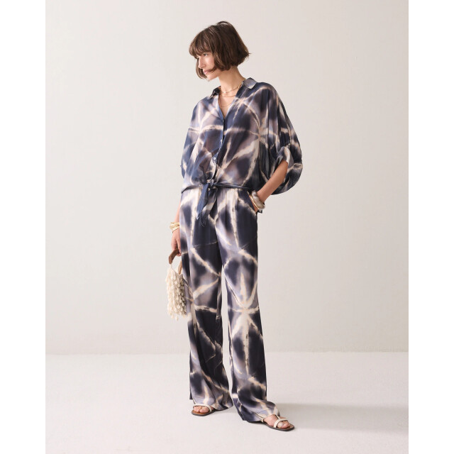 Summum 2s3499-12458 413 blouse tie dye cotton blue noir 2s3499-12458 413 large