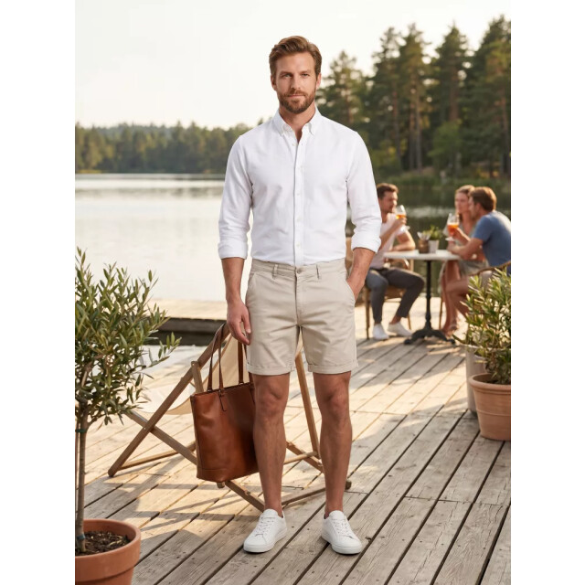 Tailor Stash korte chino stone white ID-110STW-38 large