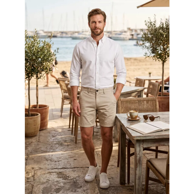 Tailor Stash korte chino stone white ID-110STW-38 large