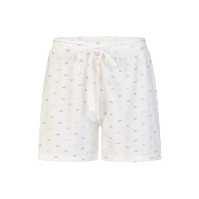By Louise Dames shortama korte pyjama set geprint paars/wit gestipt BL-6281-02 large