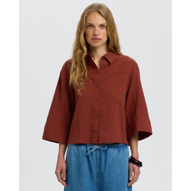 Selected Femme Blouse korte mouw 16101386 finnie Selected Femme Blouse korte mouw 16101386 FINNIE large