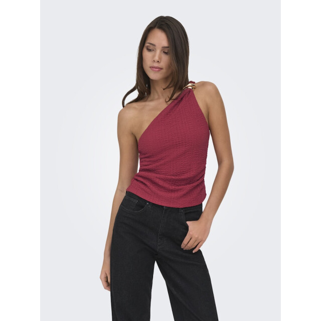 Only onlerikka assymetric crinkle top pn 15374559 brick red 06010.640.0026 large