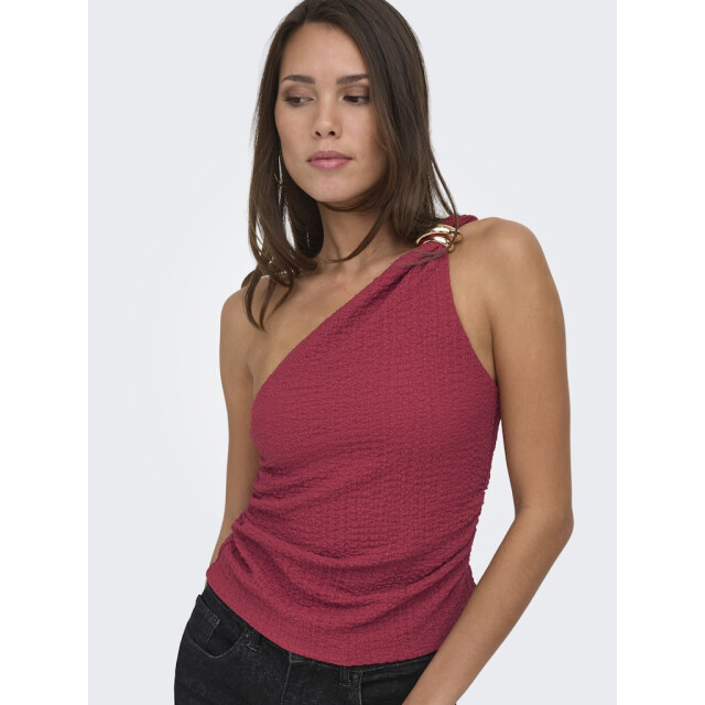 Only onlerikka assymetric crinkle top pn 15374559 brick red 06010.640.0026 large