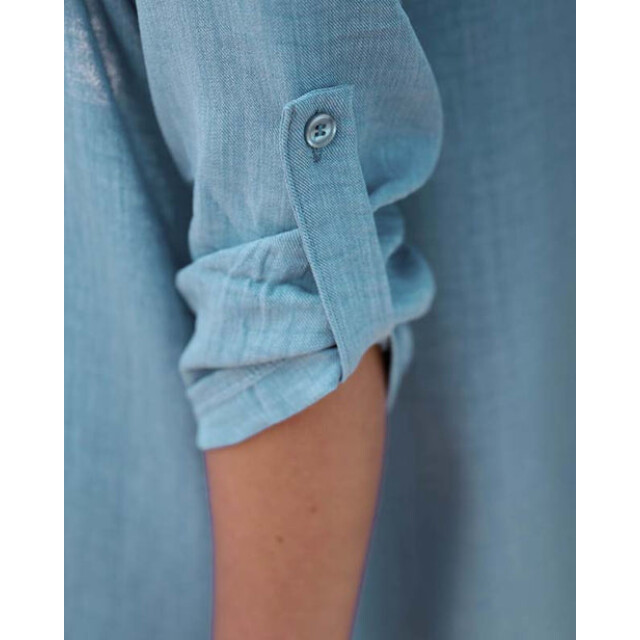 FOS Amsterdam Fos 7811 jurk lina uni lyocell look jeans 7811 large