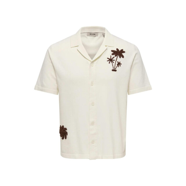 Only & Sons Onsmilo life reg 12 ss shirt knit off-white 5319.02.0009 large