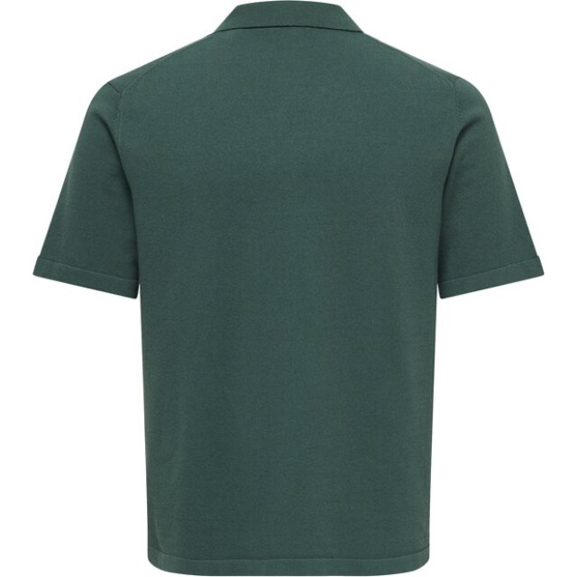 Only & Sons Onsmilo life reg 12 ss shirt knit esmerald 5319.24.0003 large