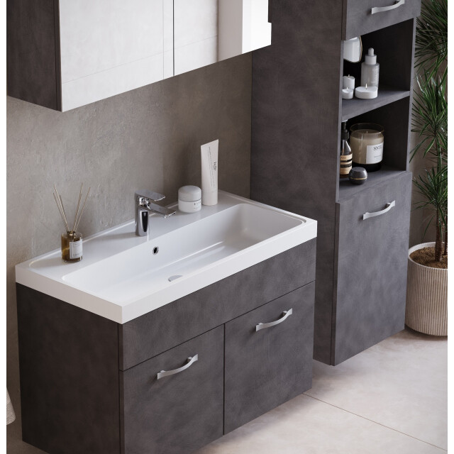 Badplaats Badkamermeubel set paso xl 80 x 40 cm – donker – badmeubel met 3641699 large