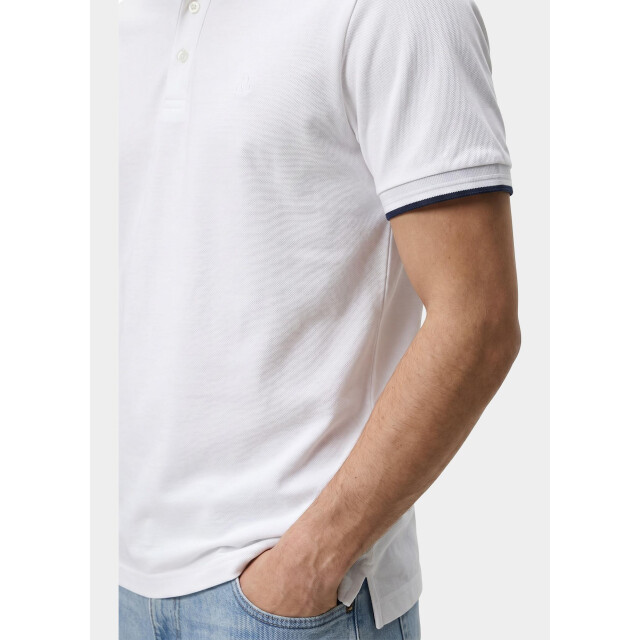 Bos Bright Blue Scotland blue polo heren brick polo plain contrast col spe25108br06sb/100 white 209570 large